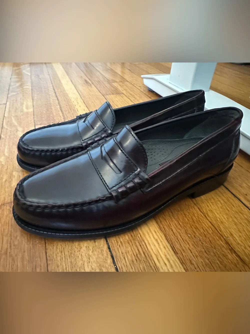 Florsheim Men’s Dark Burgundy Leather Penny Loafers